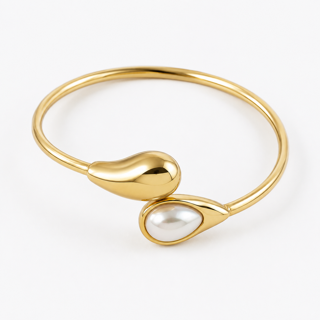 The Blair Open Cuff Stone Bracelet
