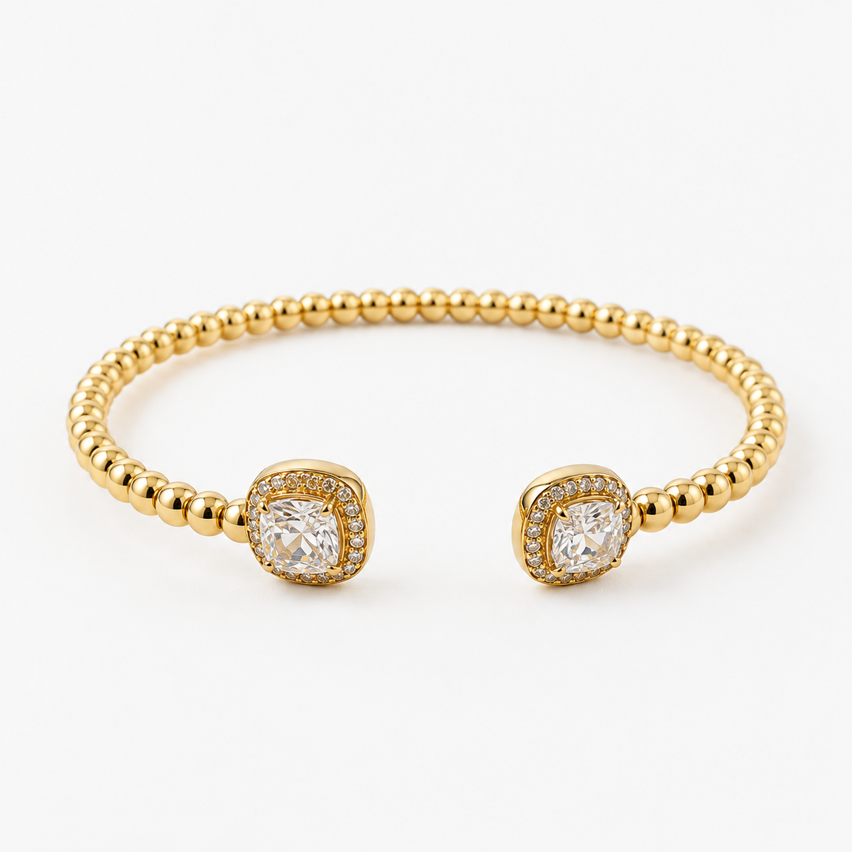 The Bronwyn CZ Beaded Bangle