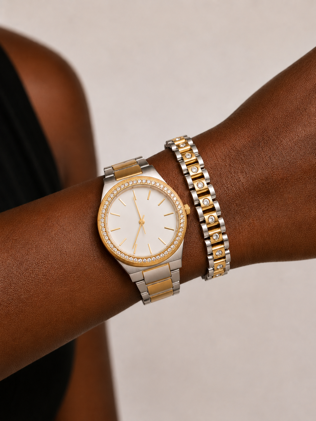 The Baylor Two Tone Watchband Bracelet
