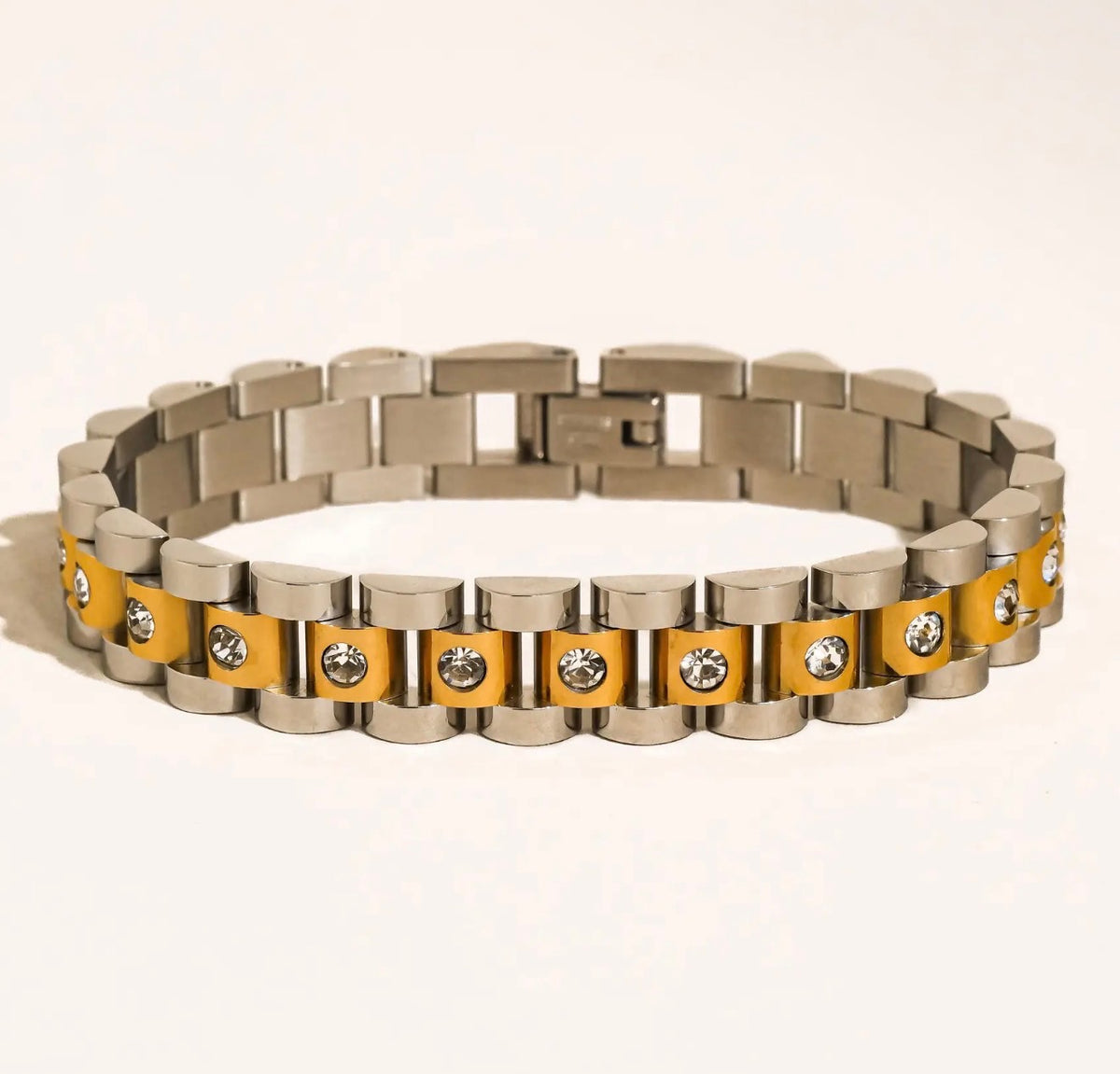 The Baylor Two Tone Watchband Bracelet