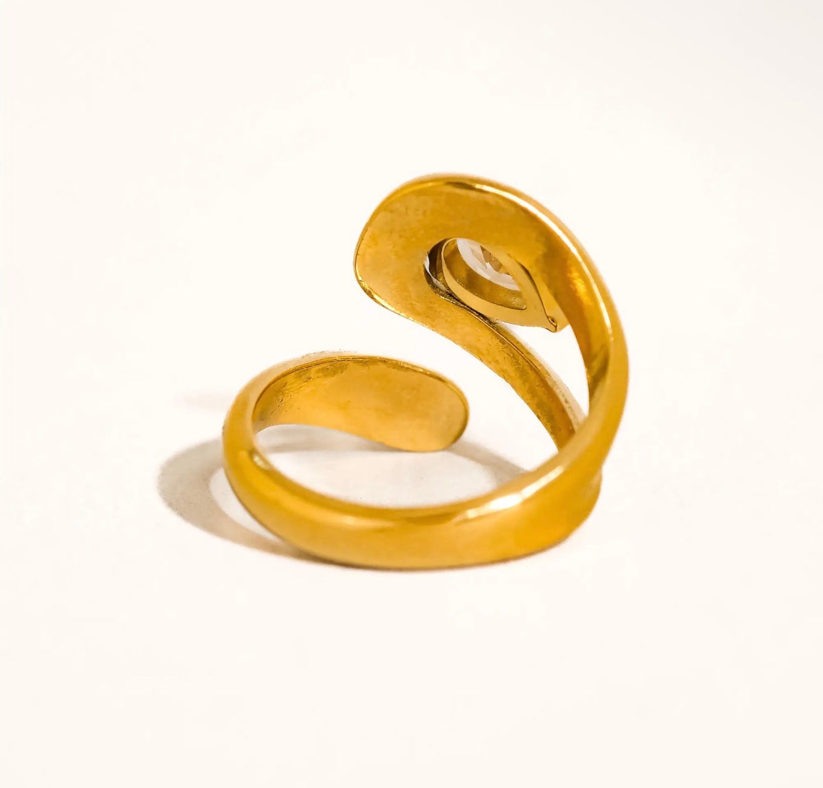 The Ruth Non Tarnish Wrap CZ Ring