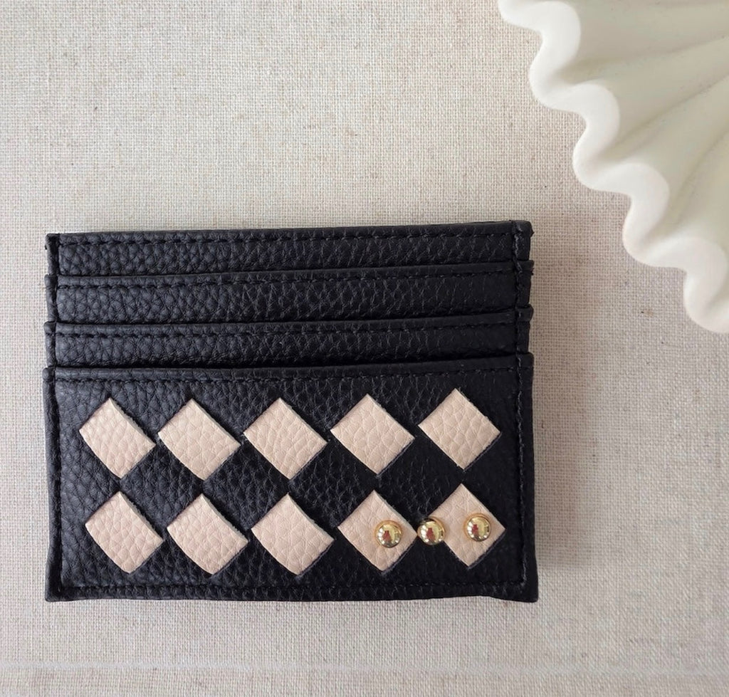 The Mariah Woven Small Card Holder Wallet
