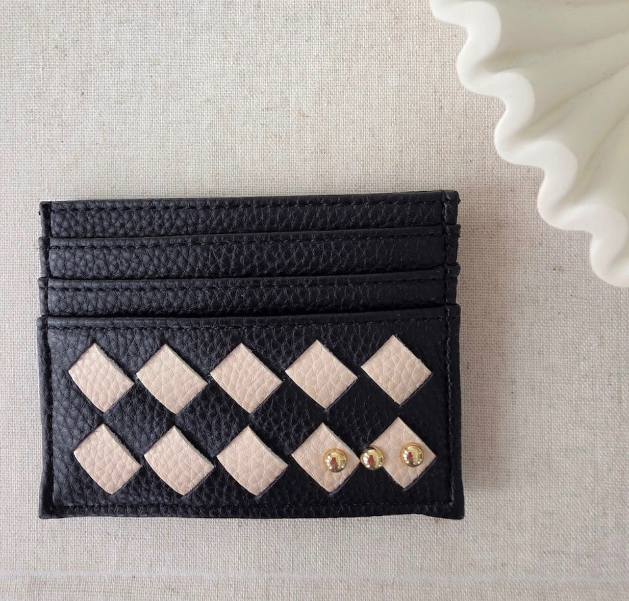 The Mariah Woven Small Card Holder Wallet