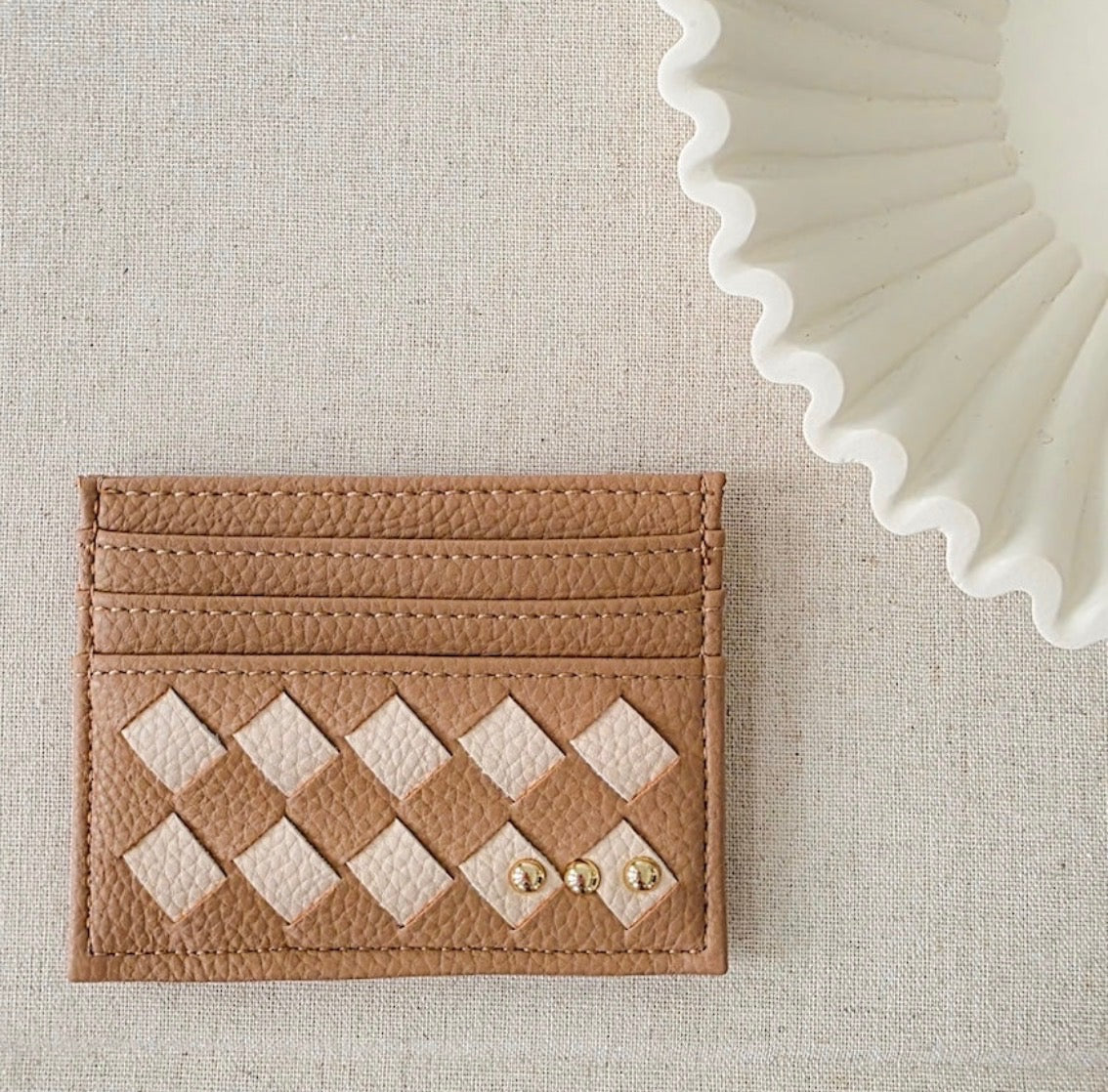 The Mariah Woven Small Card Holder Wallet