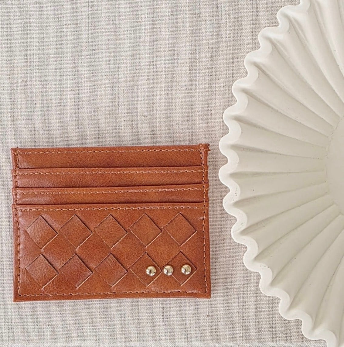 The Mariah Woven Small Card Holder Wallet