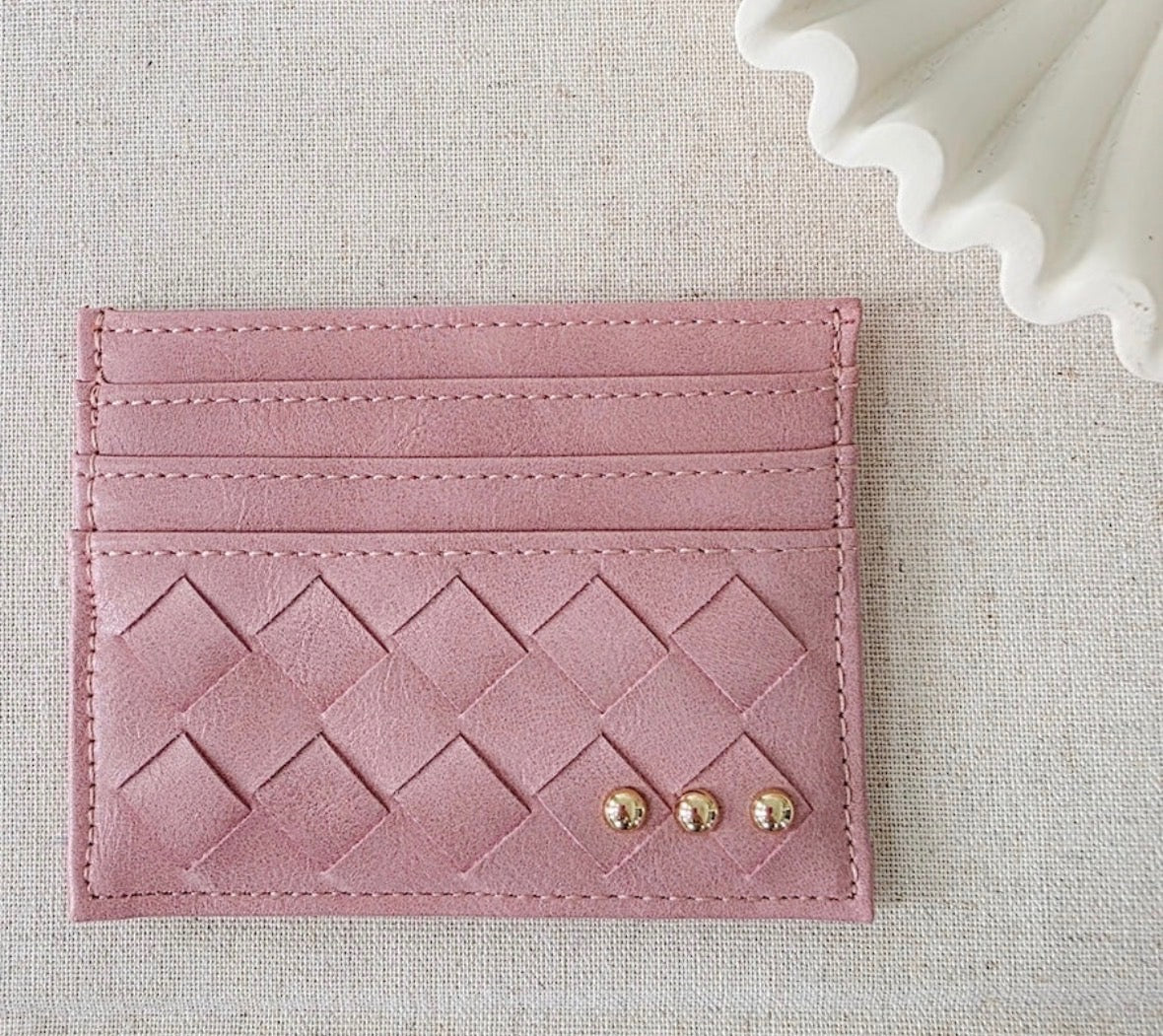 The Mariah Woven Small Card Holder Wallet