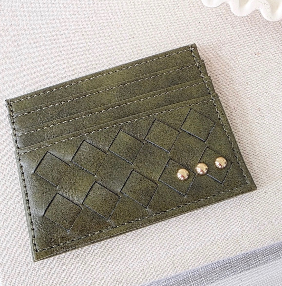 The Mariah Woven Small Card Holder Wallet