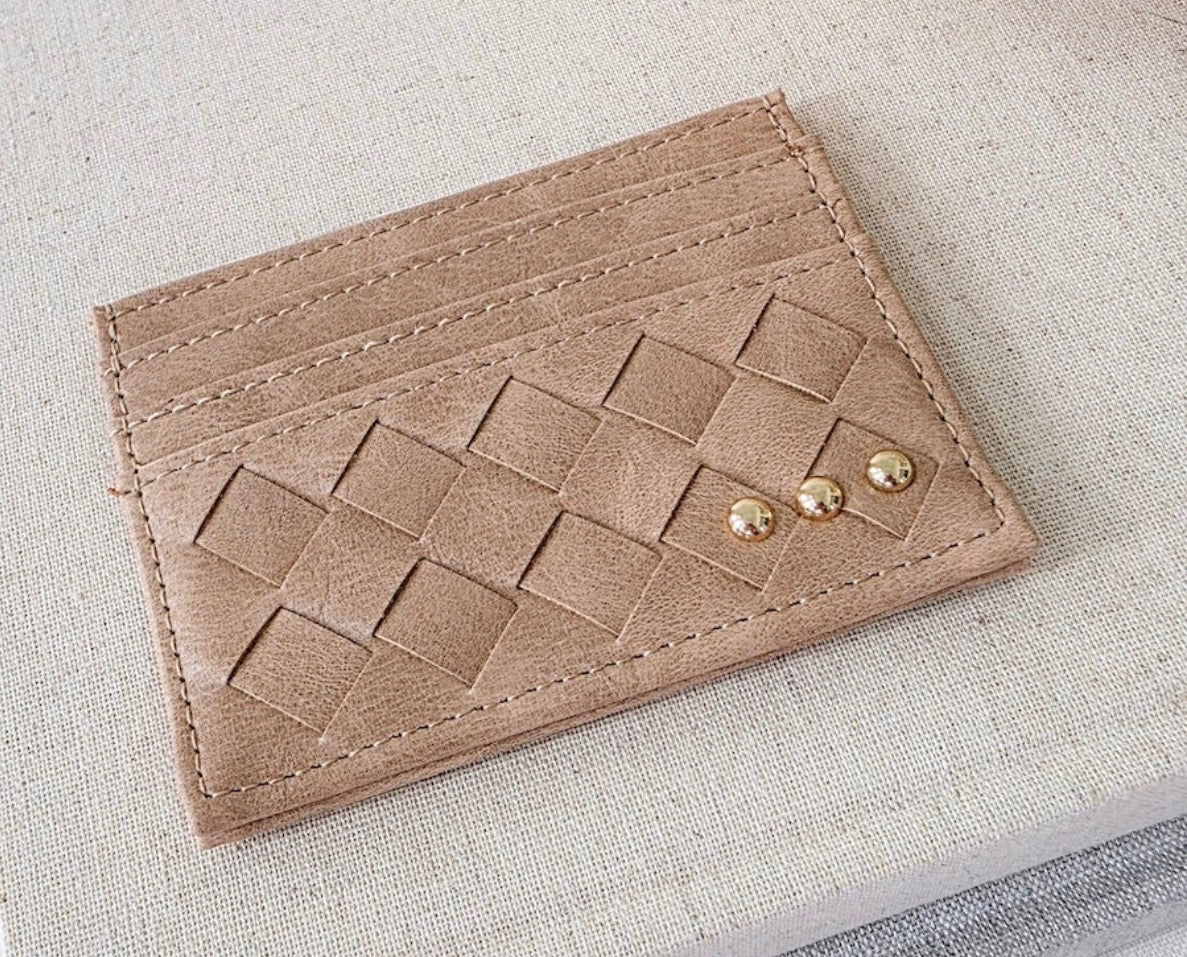 The Mariah Woven Small Card Holder Wallet