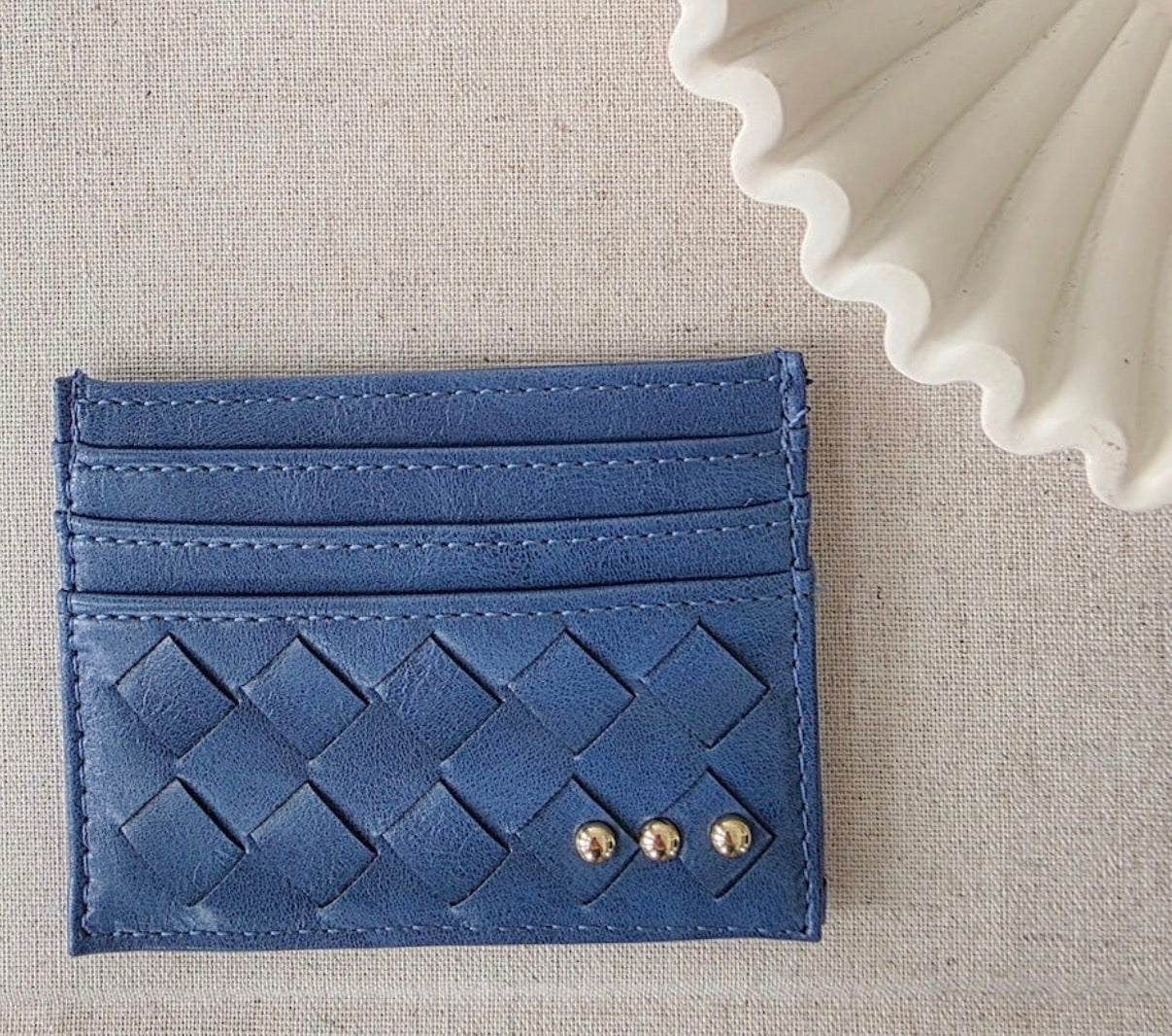 The Mariah Woven Small Card Holder Wallet