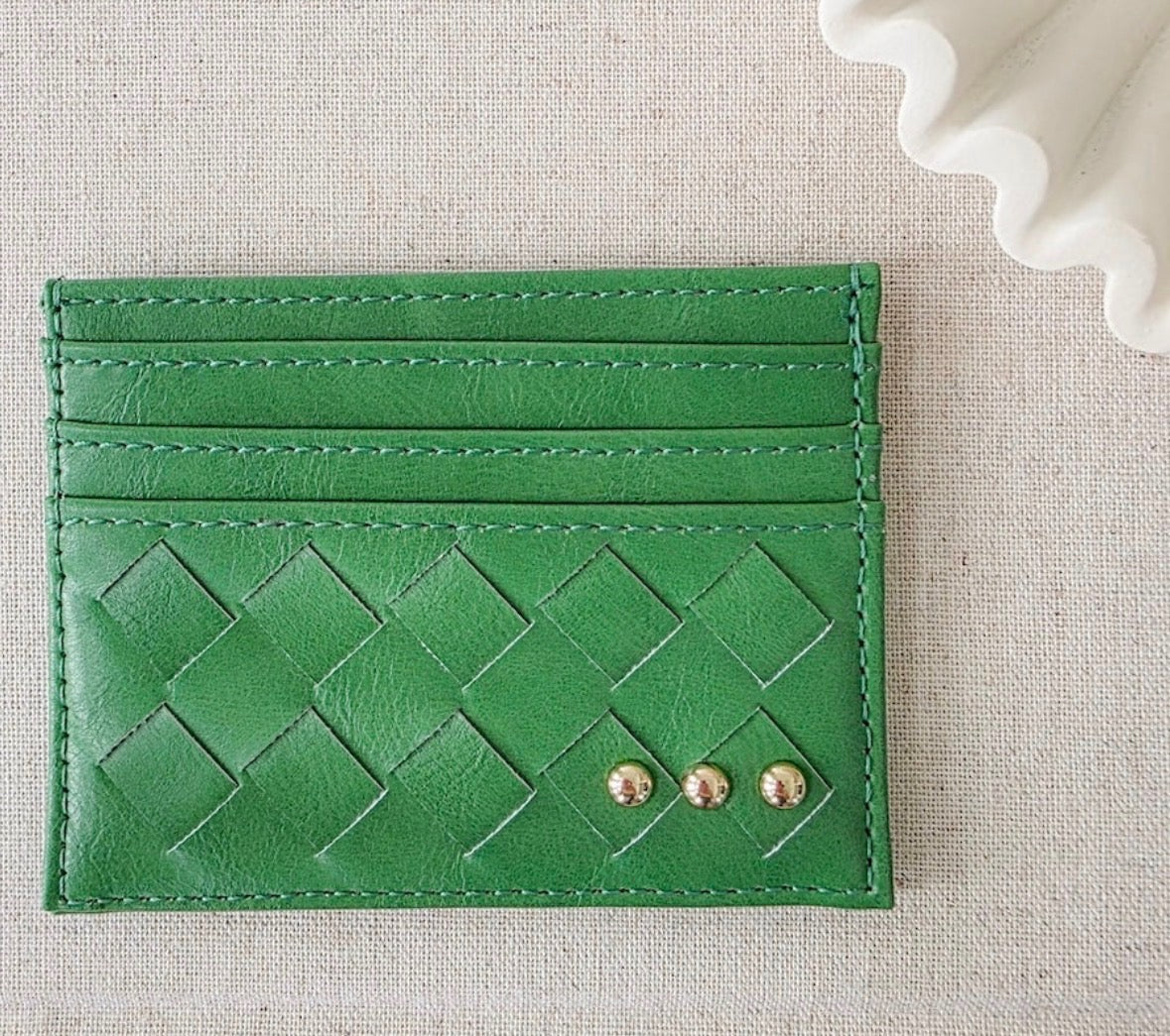The Mariah Woven Small Card Holder Wallet
