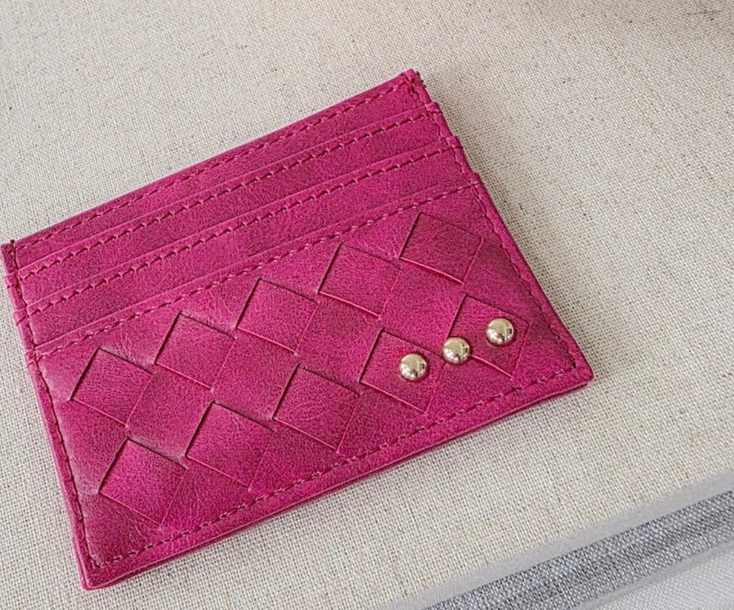 The Mariah Woven Small Card Holder Wallet