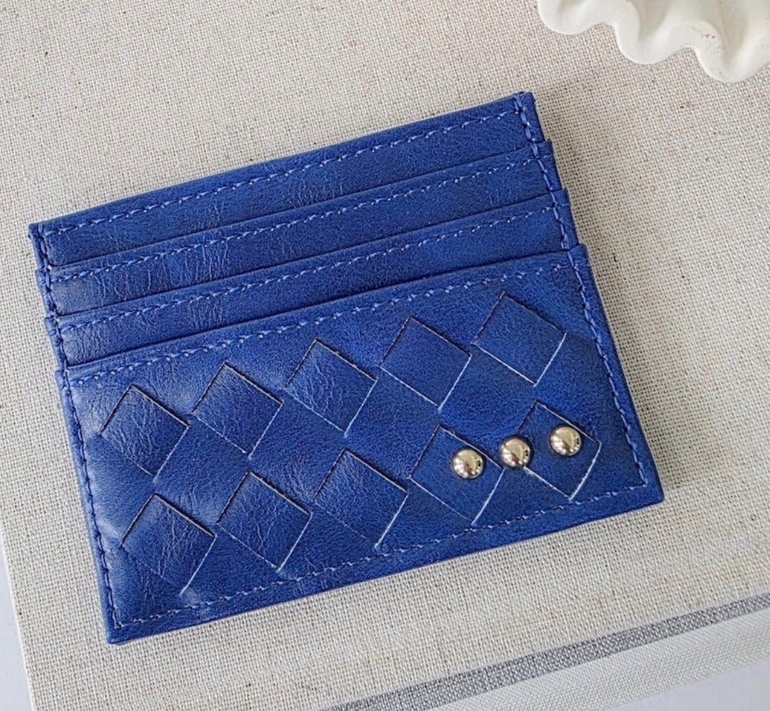 The Mariah Woven Small Card Holder Wallet
