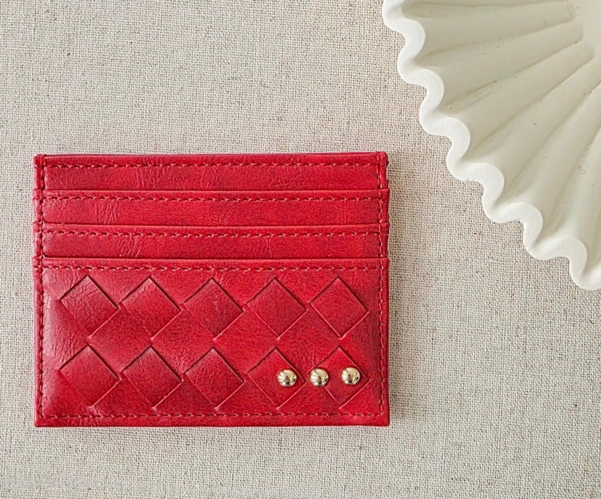 The Mariah Woven Small Card Holder Wallet