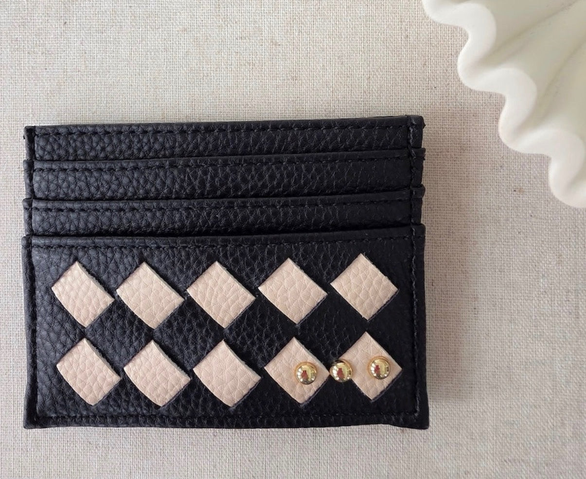 The Mariah Woven Small Card Holder Wallet