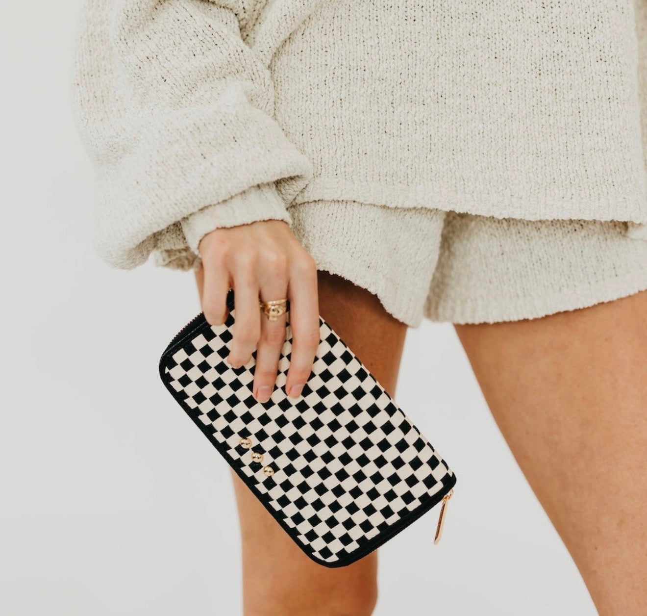 Lenni Large Zip Woven Wallet