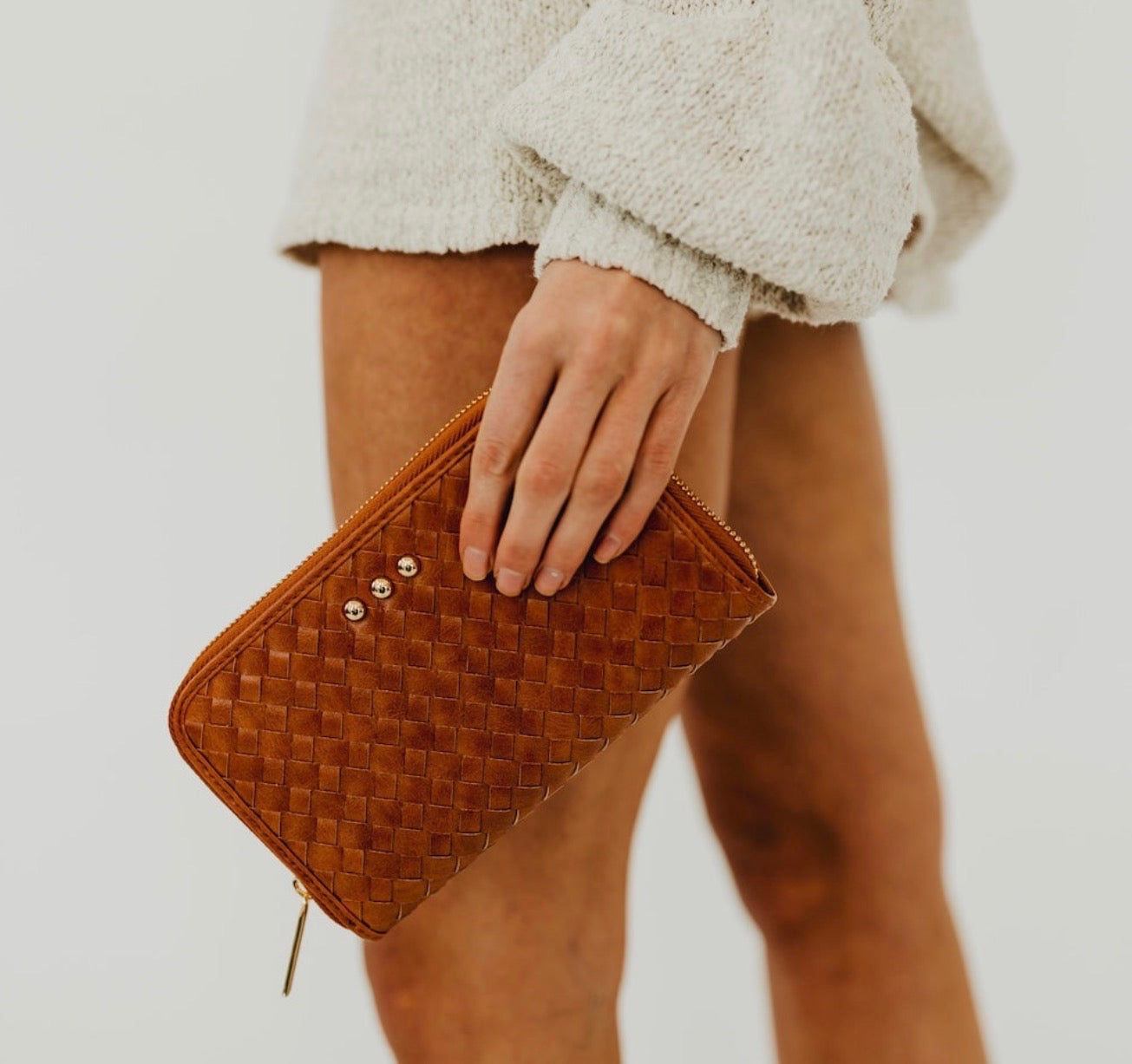 Lenni Large Zip Woven Wallet