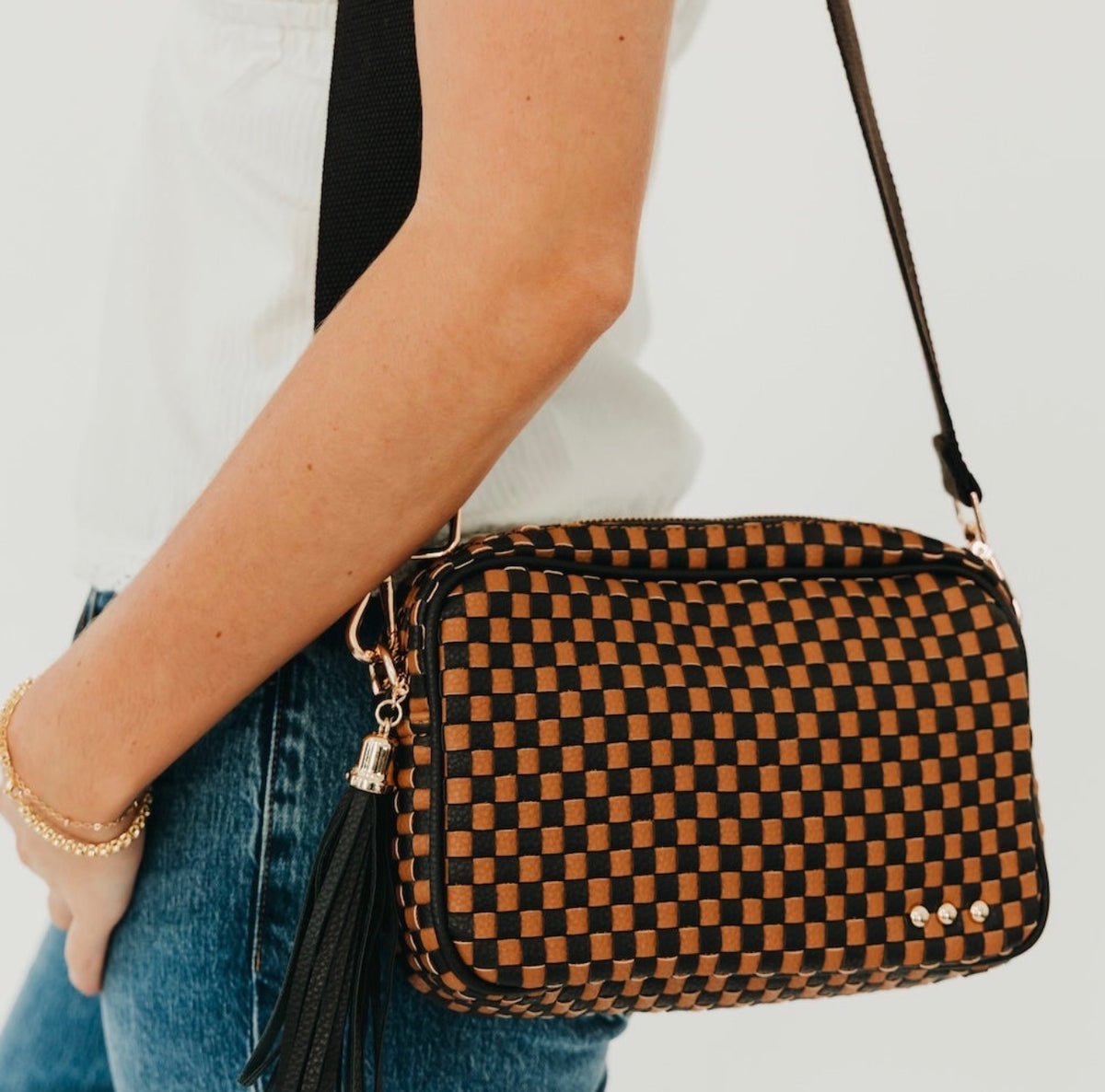 The Madeline Woven Crossbody Bag
