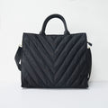 The Carmen Chevron Stripe Puffer Tote