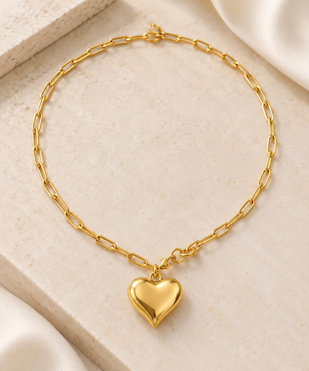 The Love Again Paperclip Heart Necklace