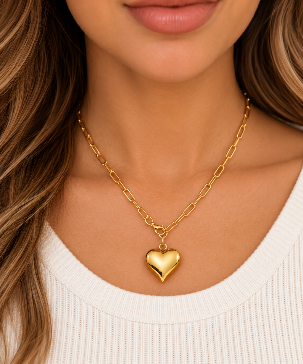 The Love Again Paperclip Heart Necklace
