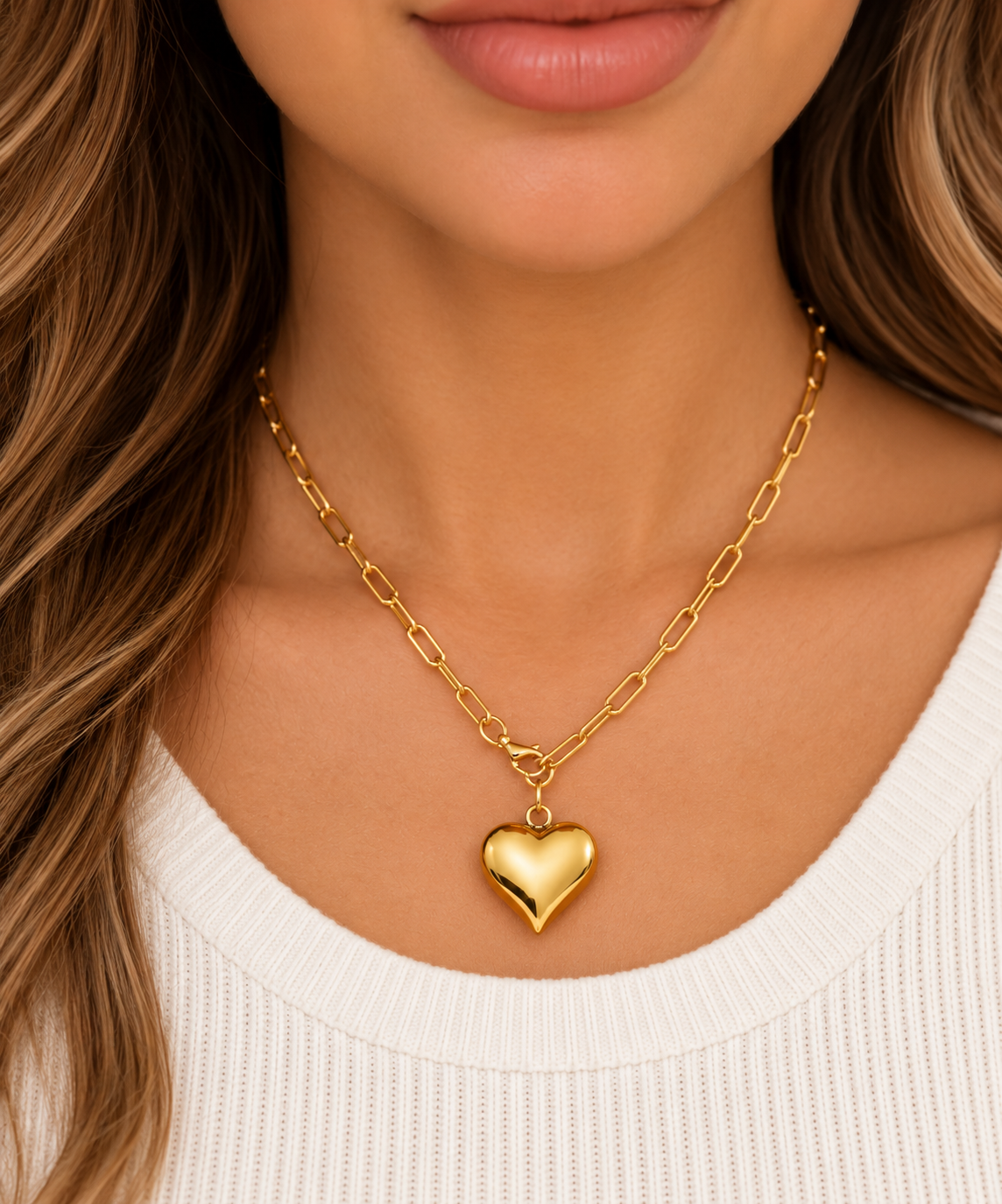 The Love Again Paperclip Heart Necklace