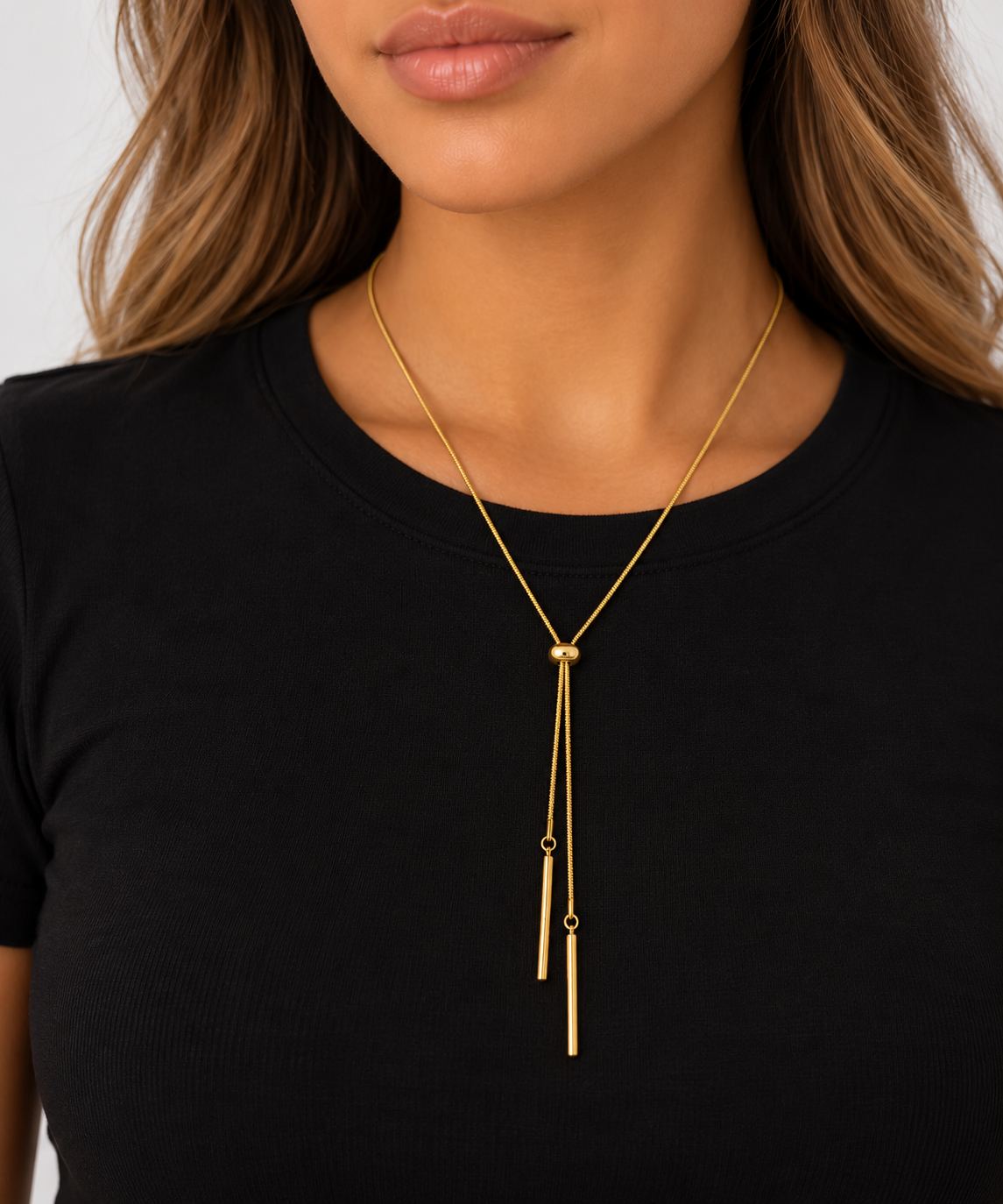 The Lennon Gold Lariat Necklace