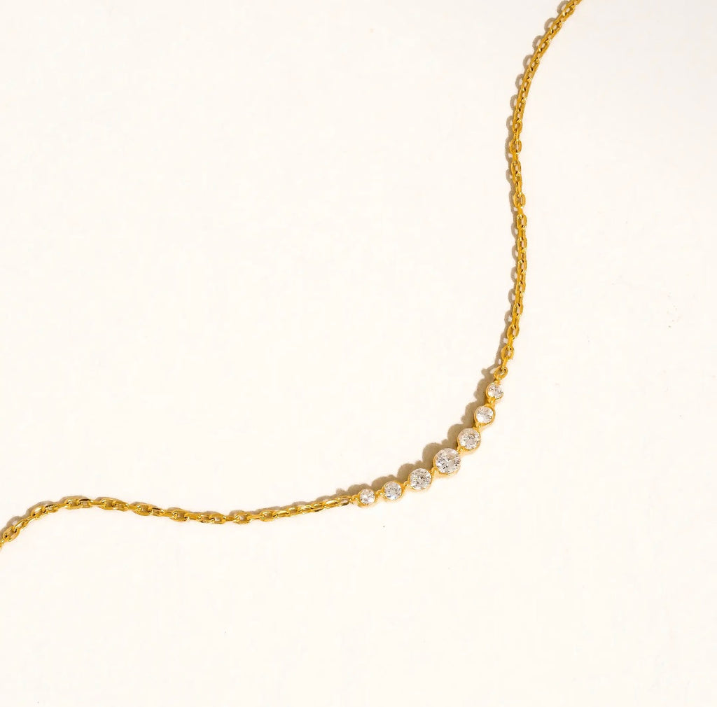 The Adelyn 18K Gold Crystal Necklace