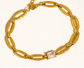 The Belgium 18K Gold Plated Cz Link Bracelet
