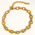 The Blossom 18K Gold Plated Cz Circle Link Bracelet