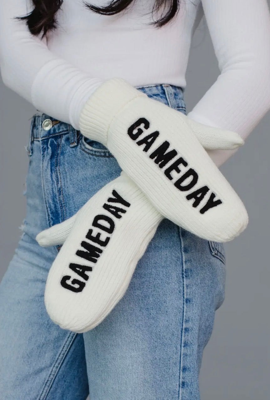 The Ivory Touchdown Mittens