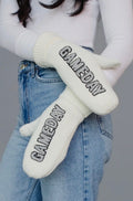 The Championship Cream Mittens
