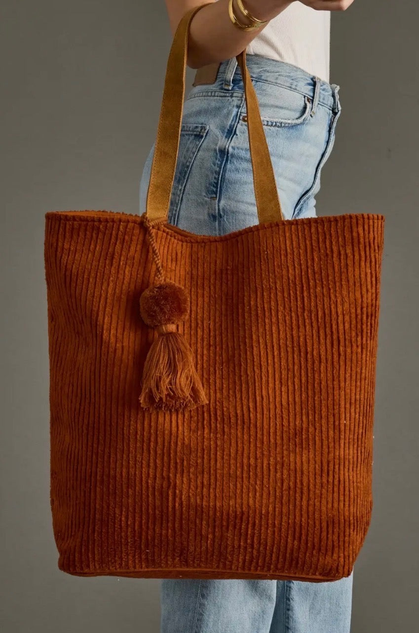 The Aspen Corduroy Tote