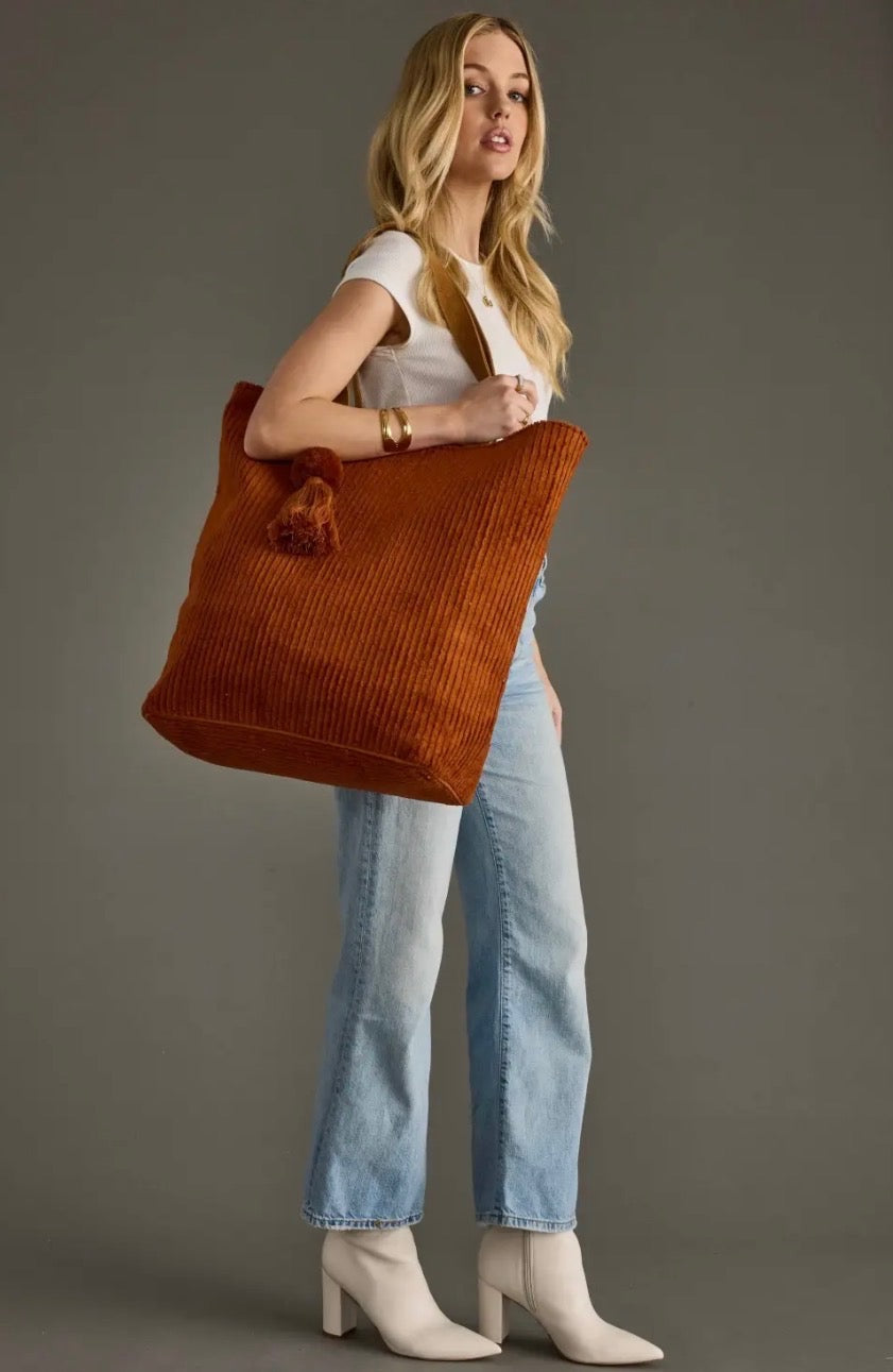The Aspen Corduroy Tote