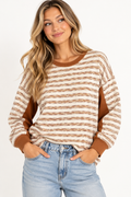The Stella Stripe Textured Knit Top