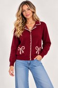 The Brynlee Bow Cardigan