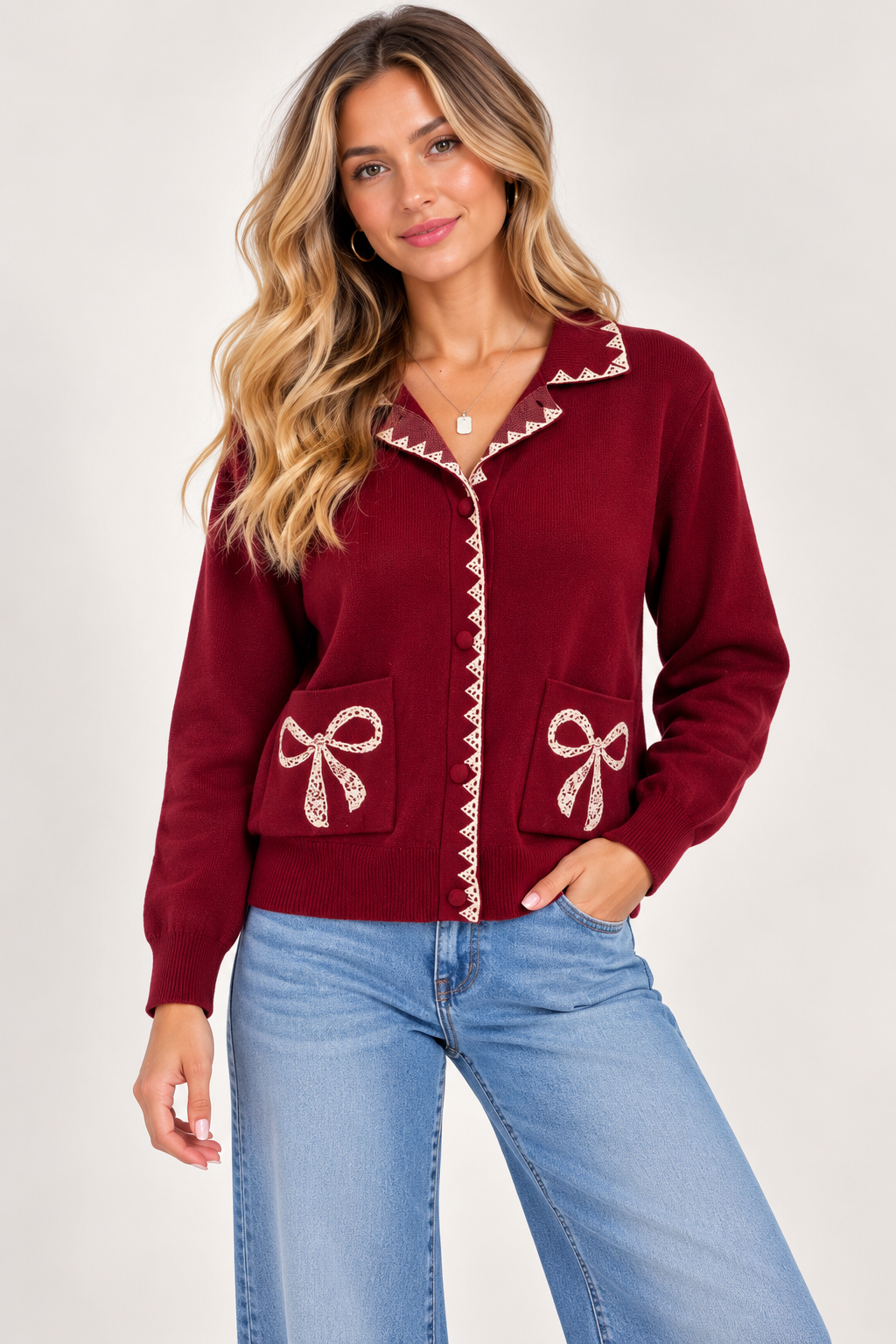 The Brynlee Bow Cardigan