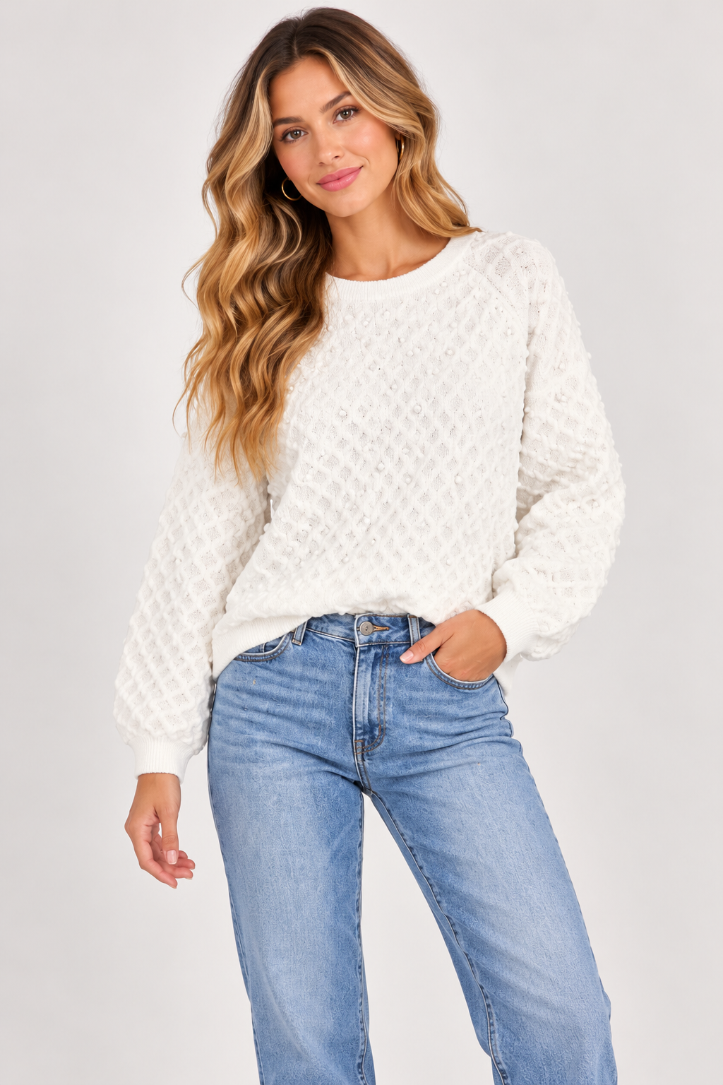 The Everlee Pearl Knit Embellished Sweater