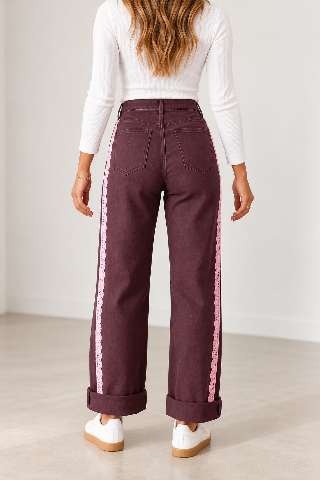 The Marlowe Lace Trim Jeans