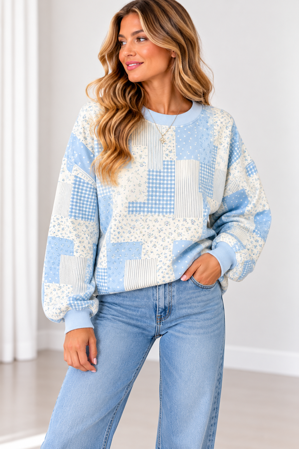 The Lily Kate Vintage Patchwork Sweatshirt