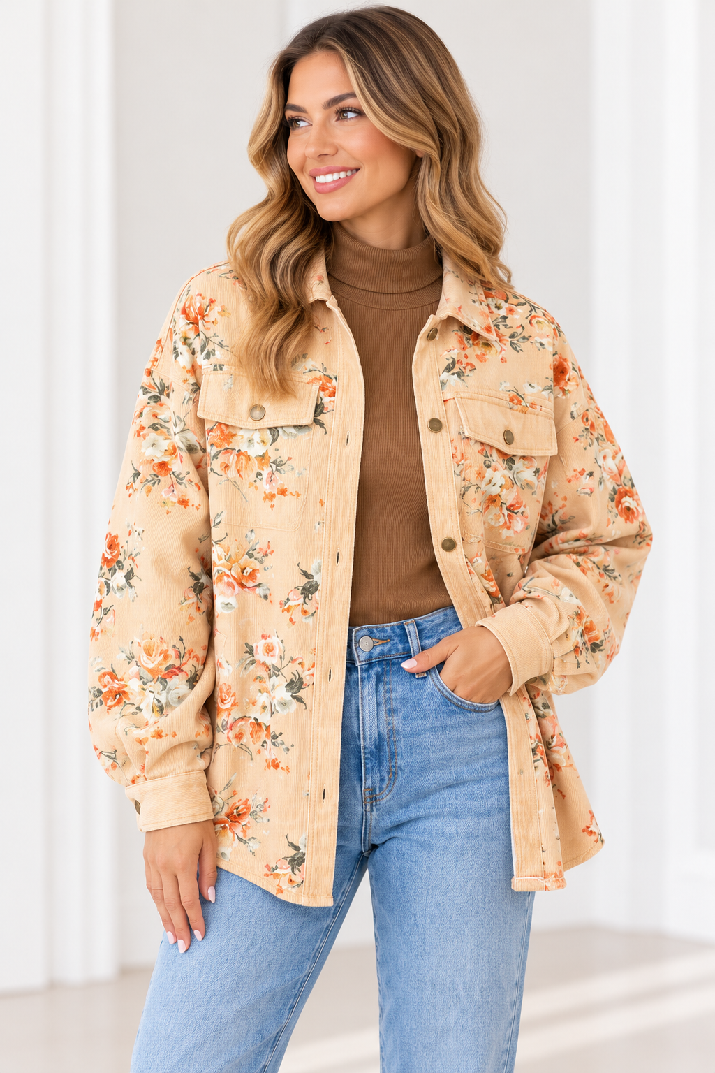 The Harper Floral Denim Jacket