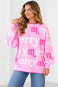 The Merry & Bright Pink Sweater