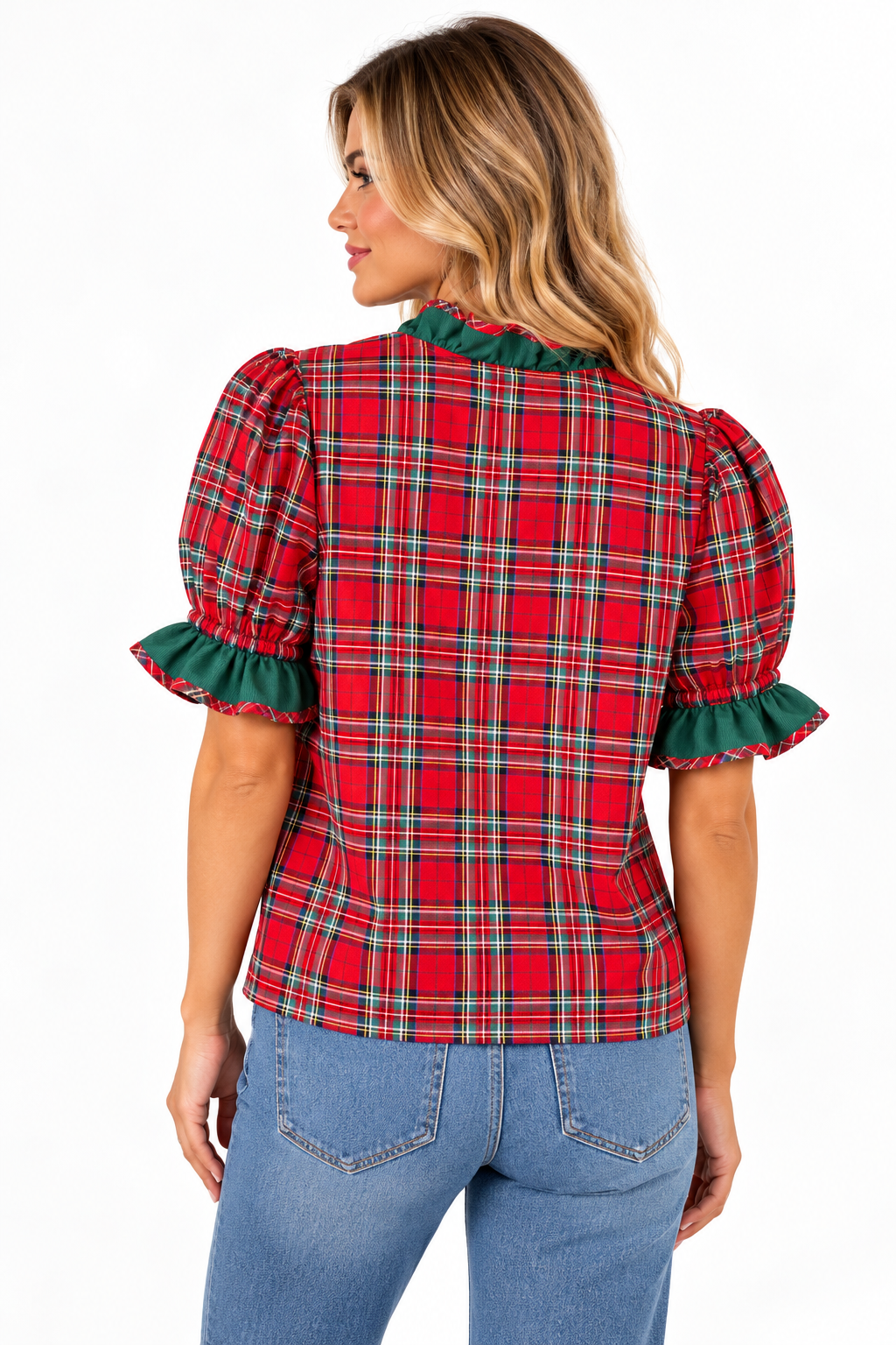 The Merry Mistletoe Plaid Top