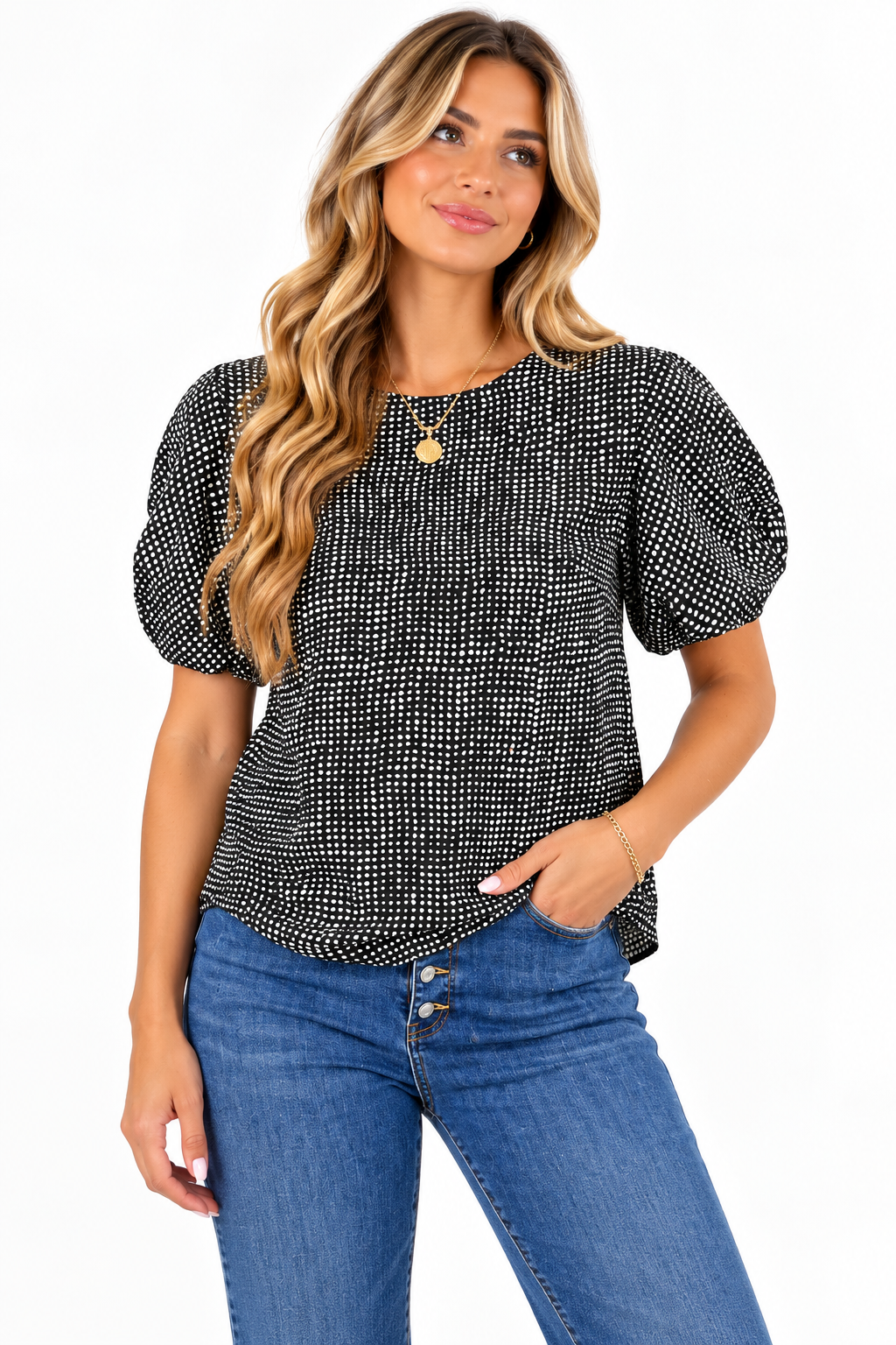The Delilah Polka Dot Blouse