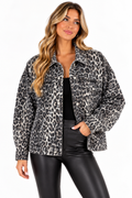 The Sloane Leopard Denim Jacket