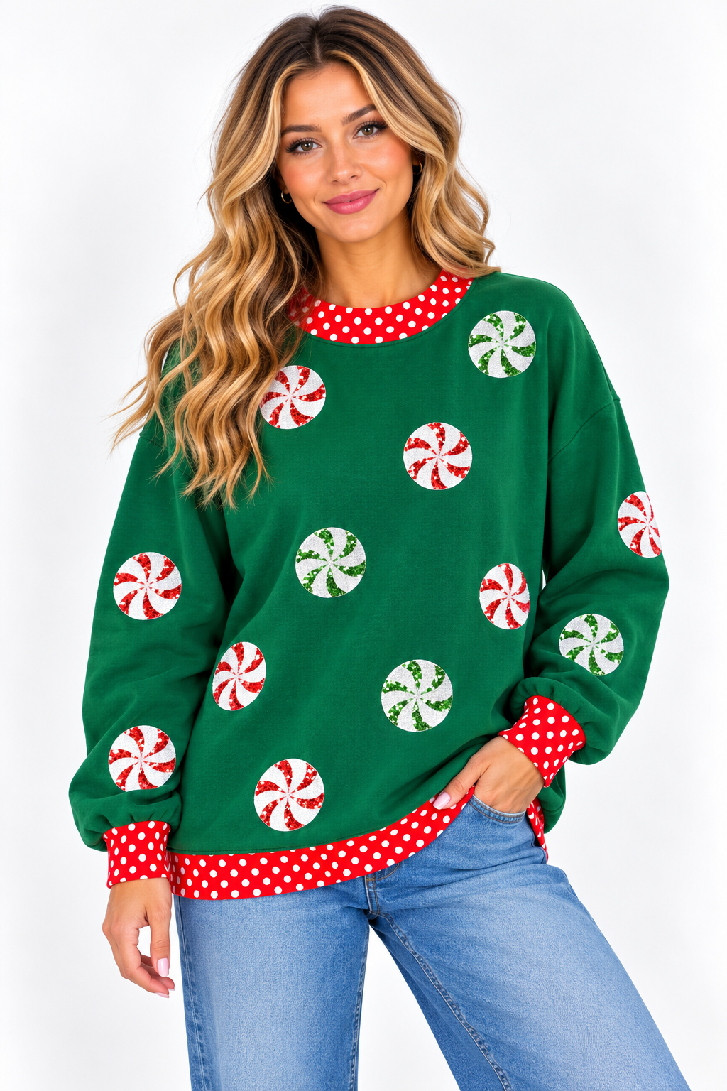 The Peppermint Kisses Sweatshirt