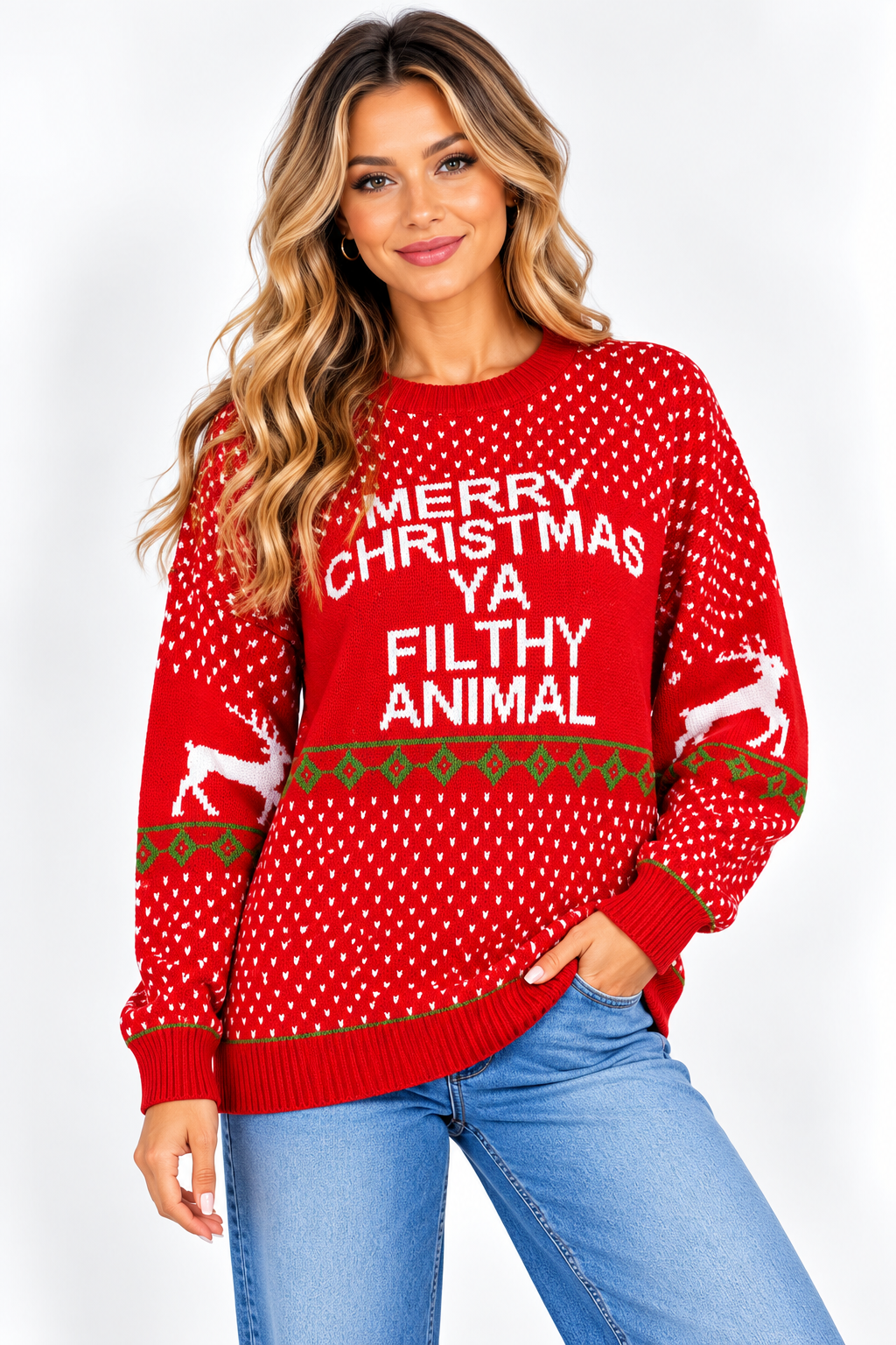 The Merry Christmas Ya Filthy Animal Christmas Sweater