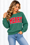 The Merry & Bright Ribbed Sweatshirt