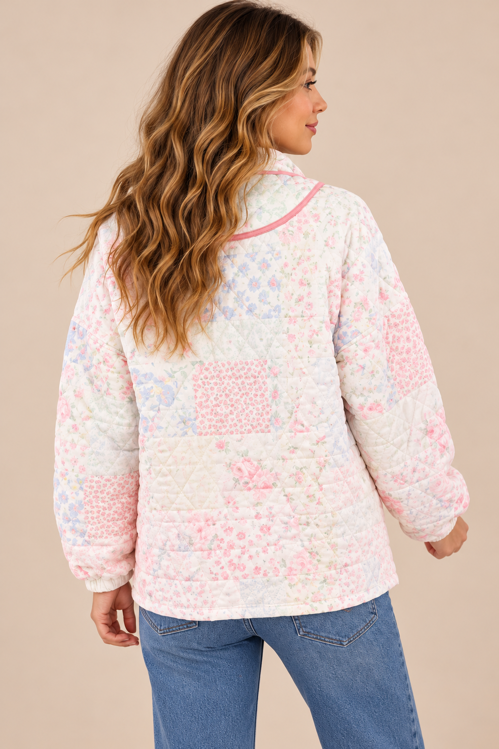 The Gracelyn Rose Floral Quilted Sweatshirt