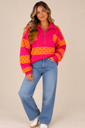 The Tatum Mixed Print Pullover
