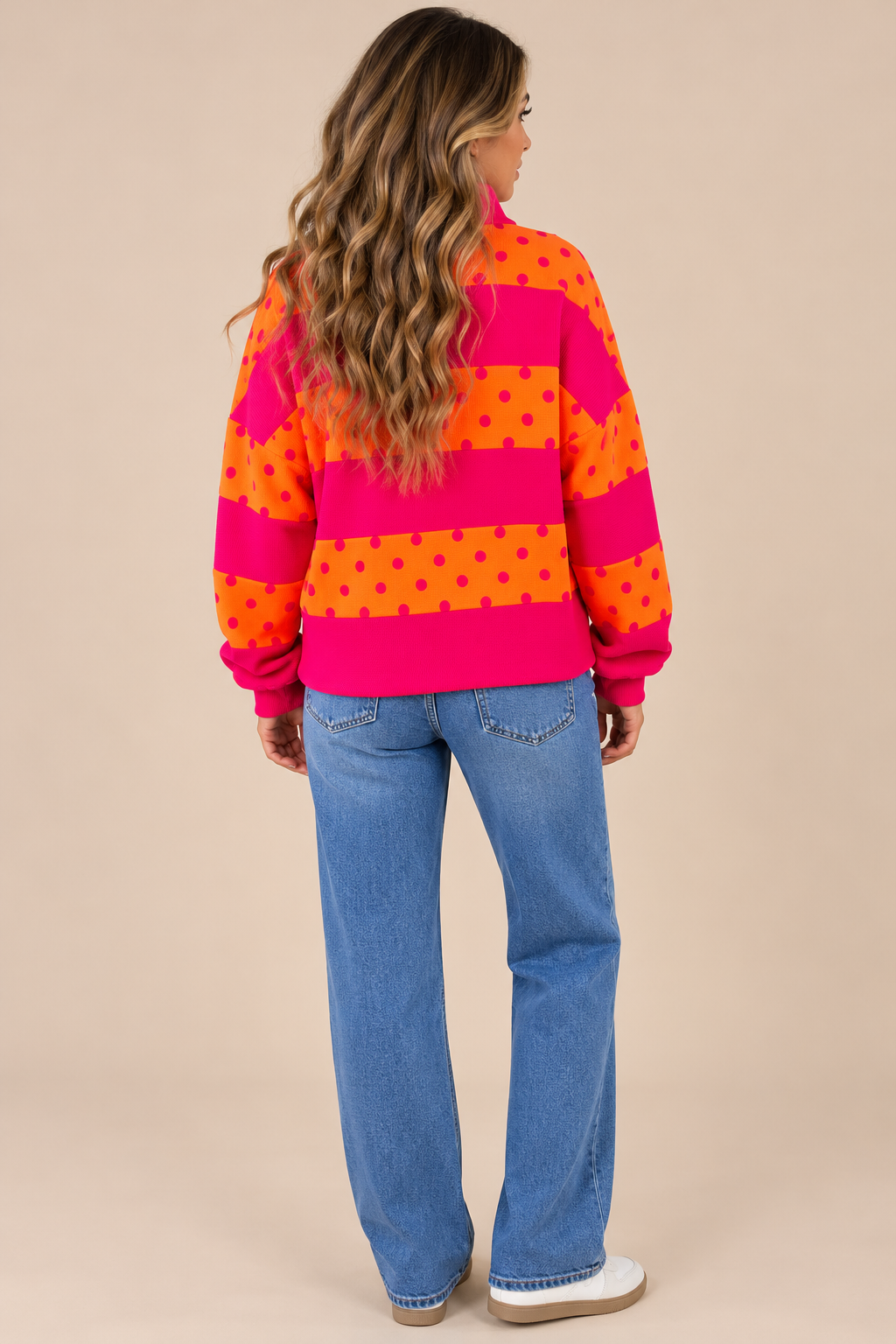 The Tatum Mixed Print Pullover
